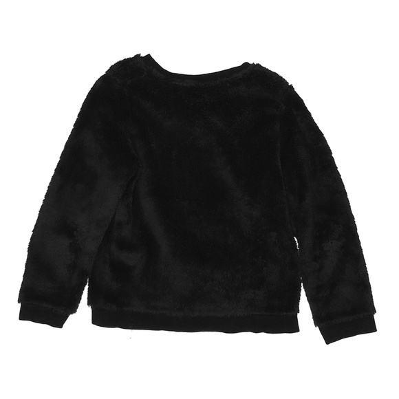 H&M faux fur black sweatshirt with print. - Picture 12 of 16